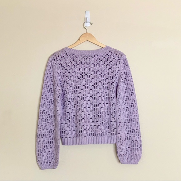 Reformation | Rose Pointelle Linen Sweater - Picture 3 of 14